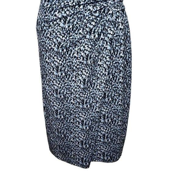 Ann Taylor Women's Blue/Black Mock Wrap Dress Sz S (1249) - Picture 3 of 6